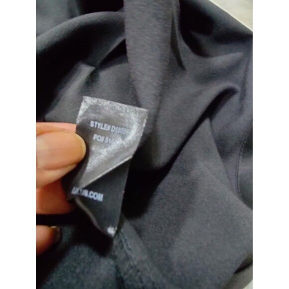 Lulus Spaghetti Strap Satin Skater Pleated Fit & Flare Mini Dress Black Womens S - Picture 11 of 13